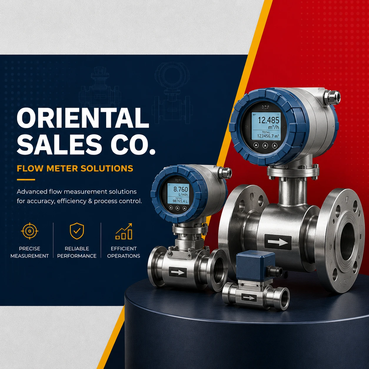 Industrial water flow meters electromagnetic flow meters and utility meters supplier in India