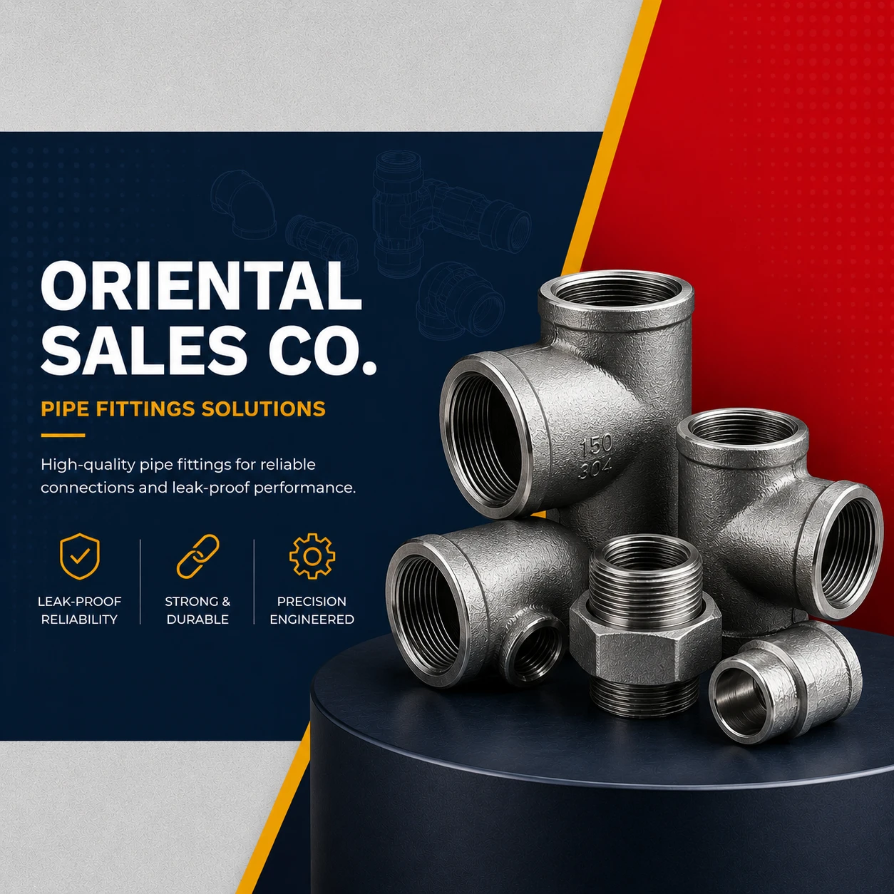 Mild steel and stainless steel industrial pipe fittings supplier in Bangalore India